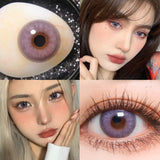 Gaeaspace  -  1 Pair/2pcs Super Lenses Blue Pink Purple Beauty Contact Lenses for Eyes Comestic Natural Eye Color Lens Myopia Yearly