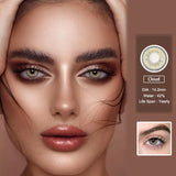 Gaeaspace  -  1 Pair Eyes Contact Multicolored Lenses For Eyes Brown Natural Beauty Makeup Contacts Lens Dia:14mm With Contact Case