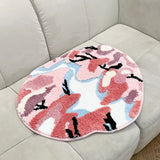 Gaeaspace  -  Dream Moss Tufted Rug Pink Gril Room Anti-Slip Trippy Bedroom Handmade Flocking Rug Carpet Living Room Entrance Rug Home Decor