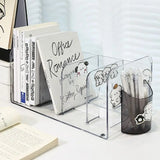 Gaeaspace  -  Ins Desktop Book Stand Bookcase Acrylic Simple Storage Rack Office Dormitory Desktop Student Shelves Desk Accessories Bookends