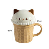 Gaeaspace  -  Cute Animal Coffee Cup Kawaii Cat Bunny Bear Ceramic Mug For Tea Milk Water Juice Mocha Lovers Breakfast Cup Birthday Gift 350ml