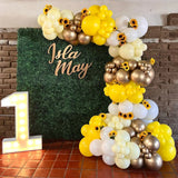 Gaeaspace  - 141/76pcs Lemon Yellow Balloon Garland Arch Kit White Macaron Pink Latex Balloons Wedding Baby Shower Birthday Party Decoration