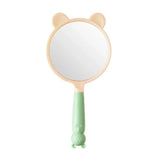 Gaeaspace  -  1pc Simple Cat Ears Handheld HD Makeup Mirror Portable Foldable Dual-Use Desktop Mirror Affordable Student Handle Makeup Mirror