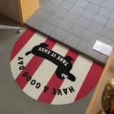 Gaeaspace  -  Semicircle PVC Welcome Doormat Cuttable American Cartoon Dog Entrance Mat Rug Carpet Anti Dust Door Floor Pad Outdoor Home Decor