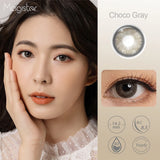 Gaeaspace  -  Colored contact lenses for eyes Beauty Pupilentes Eye color lens Yearly Use Eye contacts Lens 1 Pair Brown Gray Lenses