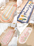 Gaeaspace  -  Modern Flowers Rug Carpet Thickened Fluffy Soft Bedside Carpets Bedroom Non-Slip Long Floor Mat Bedroom Living Room Girls Decor