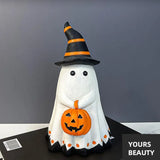 Gaeaspace  -  Halloween Resin Ornaments Ghost Pumpkin Gifts Helloween Decoration Halloween Miniature Pumpkin Figurines Adornments for Home