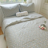 Gaeaspace  -  Pure Cotton Summer Cooling Duvet Four-Piece Set Lace Soybean Fiber Airable Cover