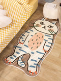 Gaeaspace  -  Irregular Cartoon Living Room Decoration Carpets Cute Cat Girl Bedroom Bedside Carpet Plush Cloakroom Rug Soft Coffee Table Rugs