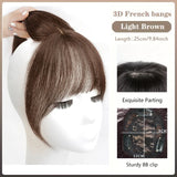 Gaeaspace  -  Synthetic Topper Hairpiece False Bang Clip-In Bangs Extension Natural Fake Fringe Invisible Clourse Hairpiece for Women