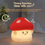 Gaeaspace  -  Rechargeable Mushroom LED Silicone Night Light Touch Sensor Sleep Night Lamp Dimmable Lamp Bedside Decor Kids Birthday Gifts