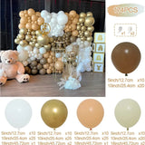 Gaeaspace  -  171Pcs Garland Arch Kit Khaki Nude White Brown Gold Latex Balloons Party Decorations for Baby Shower Gender Reveal