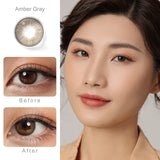 Gaeaspace  -  Color Contact Lenses for Eyes 1 Pair Natural Brown Lenses Beauty Fashion Green Lense Gray Lenses Green Eye Contact