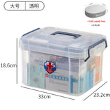 Gaeaspace  -  Transparent Household Portable Storage Box Desktop Clutter Storage Box Snacks Toys Storage Container Large Capacity Box