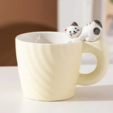 Gaeaspace  -  Ceramic Mug Creative Cartoon Cat Cute Cup Children's Milk Breakfast Home Office Coffee Mug Gift Frends Drinkware Tea Cup