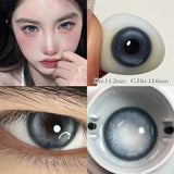 Gaeaspace  -  Myopia Beauty Color Contact Lenses for Eyes Cosmetic Eye Color Lenses with Diopters Green Grey Blue Lens Pupils 1 Pair