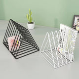 Gaeaspace  -  Triangle Desktop Storage and Organization Folder Iron Art Metal Office Materials Magazine Student Books Small Storage Shelf