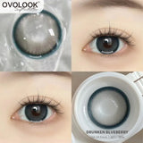 Gaeaspace  -  1 Pair Yearly Use Blue Natural Contact Lenses for Eyes Beauty Color Spectacle Lens Comestic Pupil Color Lens Eyes 14.5mm