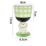 Gaeaspace  -  Heal The Rabbit Cartoon Goblet Cute Hand-painted Three-dimensional Hand Pinch Mugs Irregular Large Capacity Coffee Cups