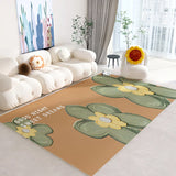 Gaeaspace  -  Ins Simple Flower Living Room Decoration Carpet Modern Girl Bedroom Bedside Plush Carpets Nordic Study Cloakroom Fluffy Soft Rug