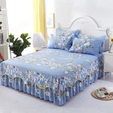 Gaeaspace  -  Flower Beddress Sheets Bedspread Sexy For King/Queen Size Non-Slip Cover Flat Sheet 1.5/1.8/2M Bed Soft Home Bedding