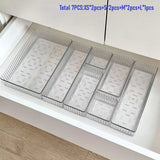 Gaeaspace  -  Clear Plastic Drawer Organizers Set Versatile Bathroom and Vanity Drawer Organizer Trays Storage Bins for Makeup Kitchen Gadgets