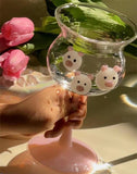 Gaeaspace  -  Creative Transparent Glass Goblet, High Borosilicate Glass, Cute Fun Decoration, Simple Flower Glasses