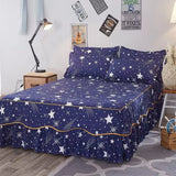 Gaeaspace  -  Flower Beddress Sheets Bedspread Sexy For King/Queen Size Non-Slip Cover Flat Sheet 1.5/1.8/2M Bed Soft Home Bedding