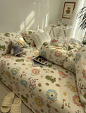 Gaeaspace  -  Lovely cartoon dinosaur lion bedding set kid teen,twin full queen cute cotton home textile bed sheet pillow case quilt cover