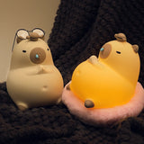 Gaeaspace  -  5Style Capybara Silicone Lamp Cute Animal Night Light Christmas Birthday Gift Recharging Warm Room Decoration Soft Safe Light