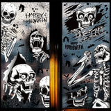 Gaeaspace  -  Halloween Giant Ghost Monster Ghost Shadow Window Sticker Witch Death Bat Skeleton Helloween Party Decor Electrostatic Sticker