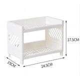 Gaeaspace  -  Desk Shelf Double-layer Office Desk Storage Rack Multifunctional Shelves Plastic Desktop Cosmetic Organizer Rack Storage Shelf