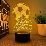 Gaeaspace  -  1pc Football  3D Night Light, 3D Optical Illusion Lamp With Touch, 7-Color Changing Ambient Light For Bedroom