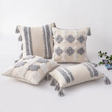 Gaeaspace  -  Home Decoration of Homestays, Ethnic Style Cushions, Bedside Insets, Moroccan Lace Tassel Tufted Pillows, Pillowcases