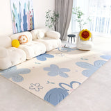 Gaeaspace  -  Ins Simple Flower Living Room Decoration Carpet Modern Girl Bedroom Bedside Plush Carpets Nordic Study Cloakroom Fluffy Soft Rug