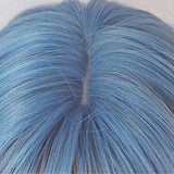 Gaeaspace  -  Long Wavy Cosplay Synthetic Wigs Blue With Bangs for Women Cos Party Lolita Wig