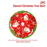 Gaeaspace  -  90/120cm Christmas Tree Skirts Plush Mat Christmas Decor for Home Tree Surround Base Mat Xmas Ornament New Year Gift