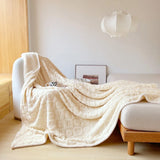 Gaeaspace  -  Warm Blanket Thickened Bedspread Office Nap Blanket Plaid Travel Shawl Bed Linen покрывало на кровать Home Sofa Blankets for Bed