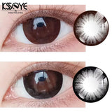 Gaeaspace  -  2Pcs Nature Contact Lenses for Eyes New Arrivals Myopia Prescription Black Eyes Color Lenses Diameter 14.5mm Beauty Pupil