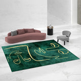 Gaeaspace  -  European Light Luxury Living Room Carpet Gold Diamond Velvet Rugs for Bedroom Home Decor Mat Hotel Large Area Carpets lounge rug