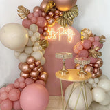 Gaeaspace  -  Pink Balloon Garland Arch Kit Birthday Party Decor Birthday Foil Gold  Pink Balloon Wedding Decor Kids Girl Baby Shower Supplies