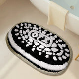 Gaeaspace  -  Tufting Cookies Bathmat Soft Fluffy Cartoon Biscuit Bathroom Tub Side Carpet Pad Anti-slip Rug Home Kids Room Nursery Decor