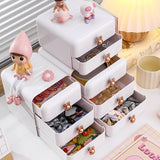 Gaeaspace  -  3-layer Desktop Stationery Storage Box Jewelry Drawer Pencil Cabinet Dormitory Sundries Children's Hair Accessories Organizer