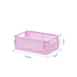 Gaeaspace  -  Creative Foldable Storage Boxes Student Desktop Collapsible Crate Organizer Tape Stationery Cosmetic Rack Folding Storage Basket