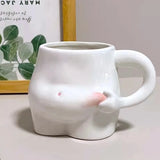 Gaeaspace  -  320ml Ceramic Cup Cute Belly Cup Funny Coffee Cup Art Milk Cup Modern Living Room Home Decoration Accessories Creative Mug Gift