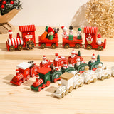 Gaeaspace  -  Wooden/Plastic Train Christmas Ornament Merry Christmas Decoration For Home Xmas Gifts Noel Natal Navidad New Year