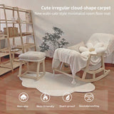 Gaeaspace  -  Cloud Shaped Bedside Carpet Soft Plush Bedroom Rugs Non Slip Floor Mat for Living Room Nursery Baby Play Mat Home Decorative Rug