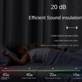 Gaeaspace  -  Living Room Soundproof Curtains Simple Bedroom Shading Strong Road Noise Reduction Hook Type Thickened Cotton Linen Curtain