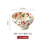 Gaeaspace  -  Christmas Ceramic Tableware Set Nordic Retro Style Mug Water Cup High Beauty Home Restaurant Breakfast Bowl and Plate