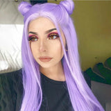 Gaeaspace  -  Purple Wig Long Straight Synthetic Lace Front Wig Glueless Wigs Ready to Wear Light Purple Lace Wig Glueless Lace Wigs for Women